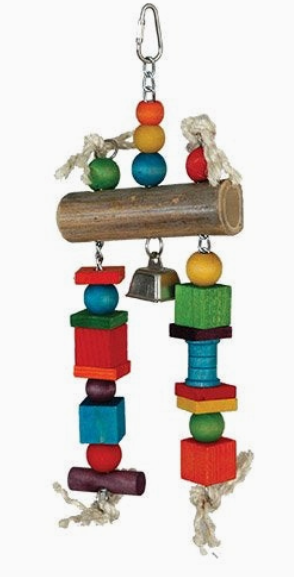 Medium Bamboo Log Bird Toy
